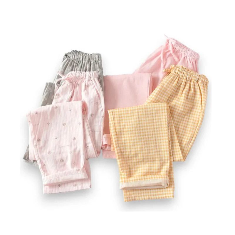 Pyjama pantalon uni en coton