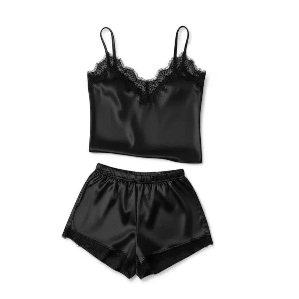 Pyjama 2 pièces satin femme