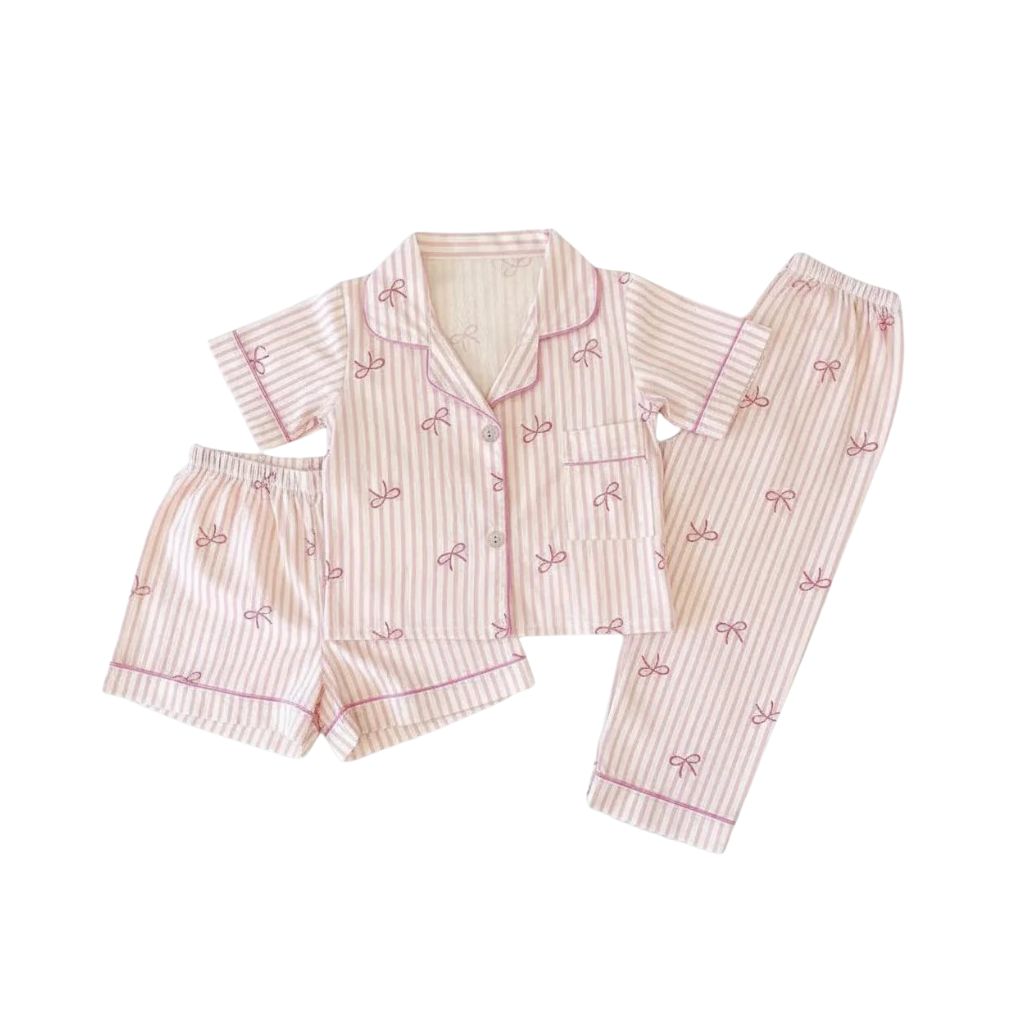 Ensemble pyjama chemise trois pièces