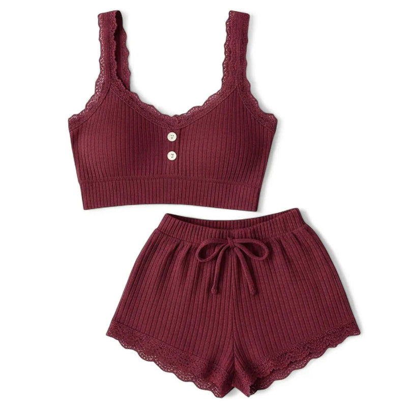 Pyjama dentelle femme 2 pièces