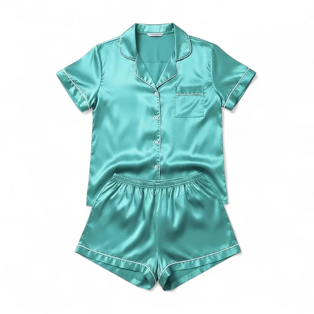 Pyjama deux pièces femme satin