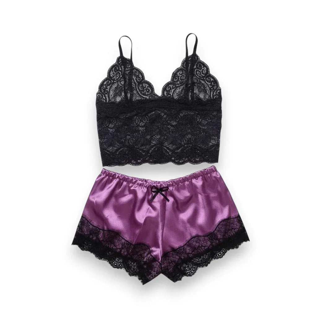 Pyjama élégant femme dentelle 2 pièces