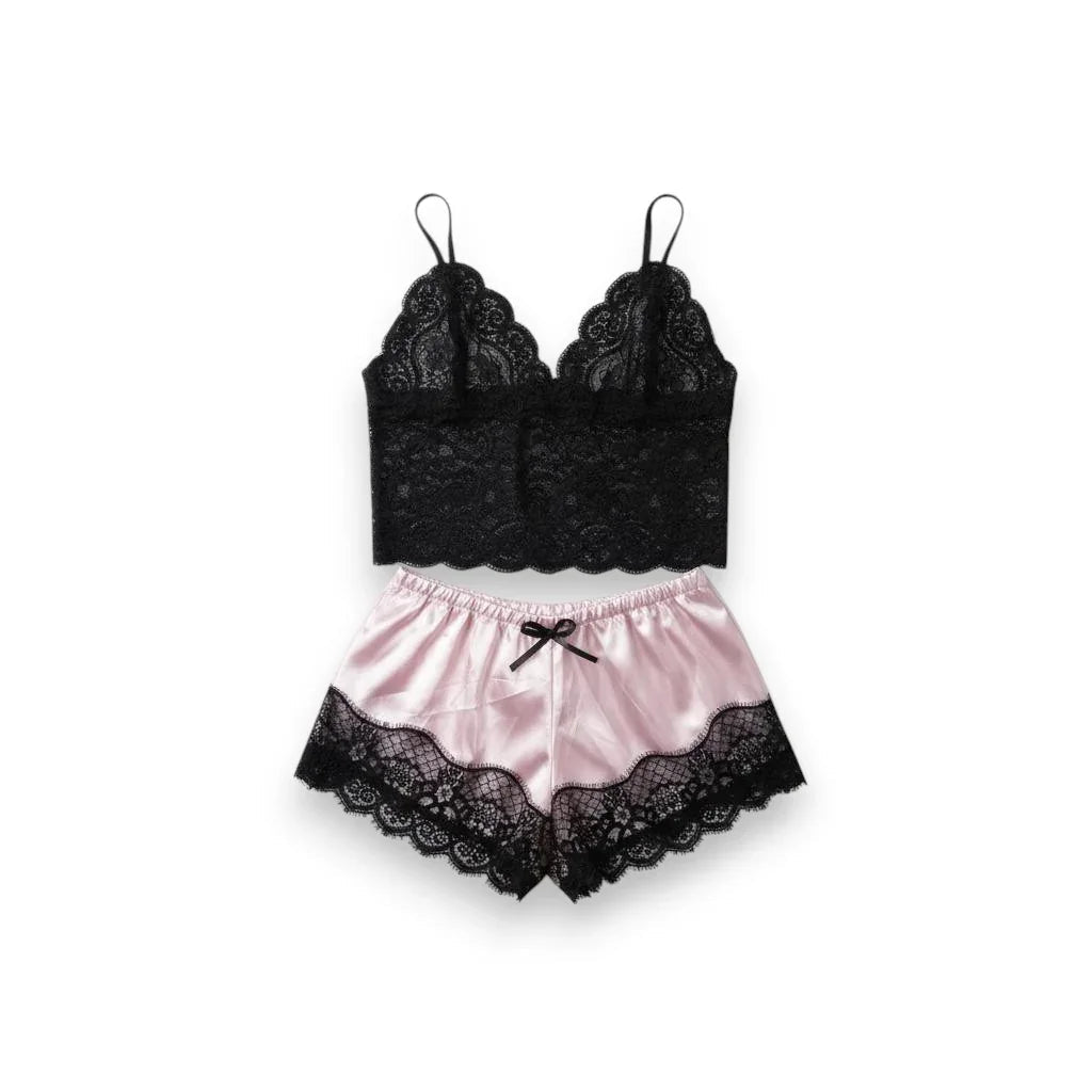 Pyjama élégant femme dentelle 2 pièces