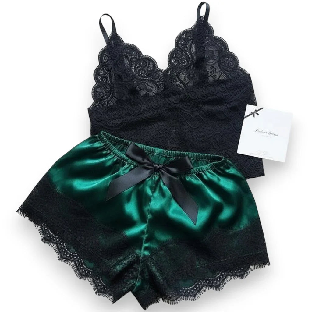 Pyjama élégant femme dentelle 2 pièces